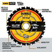 DeWalt Accessoires | Cirkelzaagblad | 190x30x24t - DT10304-QZ - thumbnail