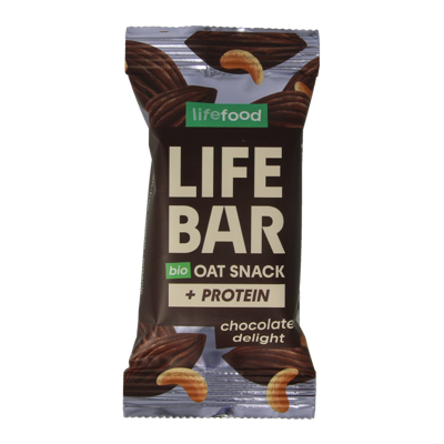 Lifefood Lifebar oatsnack proteine chocolate delight bio 40 Gram