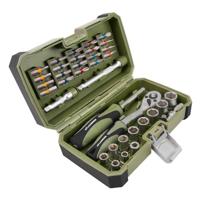 XHANDER Bits- en Doppenset 1/4" 37-delig met ratel - in koffer - thumbnail