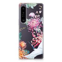 Sony Xperia 1 IV | TPU Hoesje | Bird Flowers - thumbnail