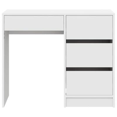 Bureau met lade met plank Wit 90 x 37,5 x 75 cm Bewerkt hout - thumbnail
