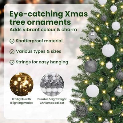 Kunstkerstboom met 150 LED met standaard Groen 120 cm PE en PVC