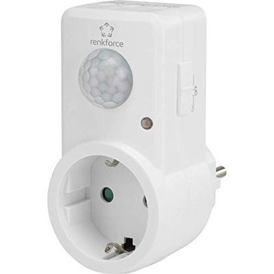 Renkforce 1588385 PIR-bewegingsmelder Tussenstekker 120 ° Wit IP20