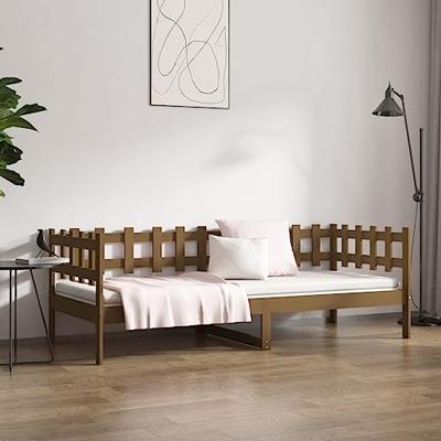 Slaapbank 80x200 cm massief grenenhout honingbruin Slaapbank 80x200 cm massief grenenhout honingbruin