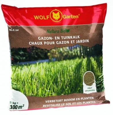 Wolf Garten Natura Bio Gazon-/tuinkalk 5KG RG-K 100 - 3836440 Wolf Garten Natura Bio Gazon-/tuinkalk 5KG RG-K 100 - 3836440