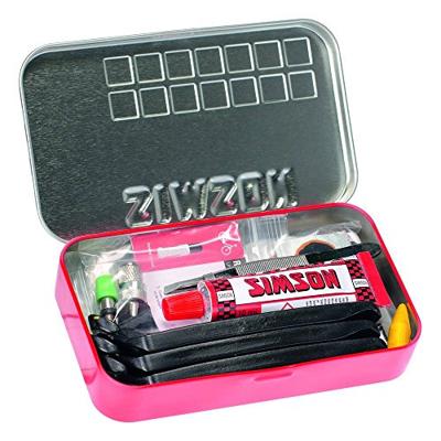 Simson Reparatiedoos select 12,5 cm aluminium rood/wit 23-delig - thumbnail