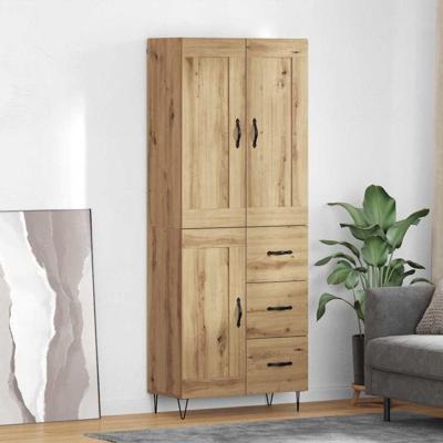 Hoge kast Artisan Eiken 69,5 x 34 x 180 cm Bewerkt hout