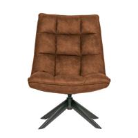 WOOOD Jouke fauteuil leerlook Cognac - thumbnail