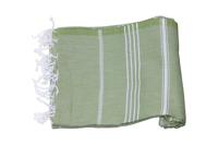 Hamamdoek 100%katoen 100x180cm Olijfgroen - thumbnail