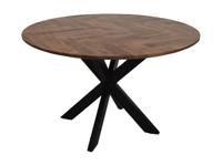 Eettafel Mozaik Verona rond - 140x140x76 - Naturel/zwart - - thumbnail