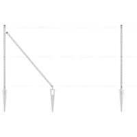 VidaXL Afrasteringspaal 13 pcs zilver staal - thumbnail