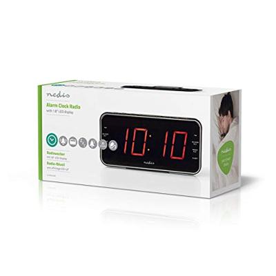 Digitale Wekkerradio | LED van 1,8" | FM | 20 Voorkeuze-Instellingen | Sluimeren Digitale Wekkerradio | LED van 1,8" | FM | 20 Voorkeuze-Instellingen | Sluimeren