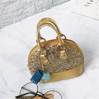 Schattig lederen schoudertas Messenger tas meisjes effen kleur mini zip kleine vierkante zak tote tas (goud) - thumbnail