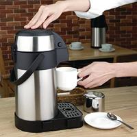 Thermoskan olympia met pomp 2.5 liter rvs - thumbnail