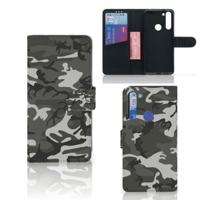 Motorola Moto G8 Telefoon Hoesje Army Light
