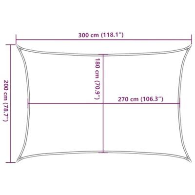 VidaXL Zonnezeil 160 g/m² 2x3 m hdpe taupe