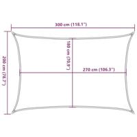 VidaXL Zonnezeil 160 g/m² 2x3 m hdpe taupe - thumbnail