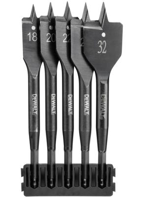 DeWalt Accessoires houder + extreme impact speedboren | 5 stuks | 18 mm, 20 mm, 22 mm, 25 mm, 32 mm - dt70832-qz