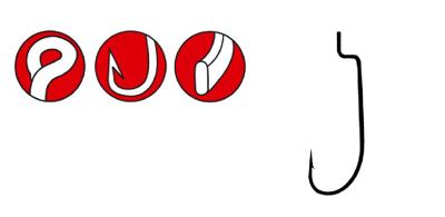 Gamakatsu Hook Worm 34 Size 1/0 6 st