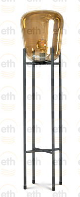 ETH Vloerlamp Benn Gold zwart met goud 05-VL8201-30