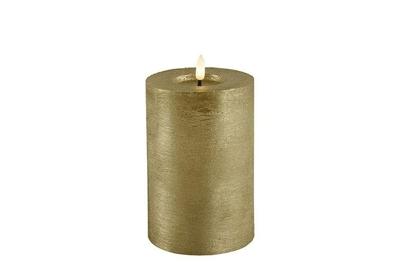 Ledkaars Lyon ro 8x8x9 cm goud - Countryfield