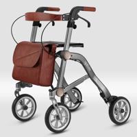 Rollator Trive (6,5 kg) | Uplivin | Grijs | Zeer compact | Zachte banden | Lichtgewicht rollator | Rugsteun en tas | UPRLT02TR - thumbnail