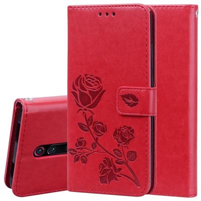 Rose reliëf horizontale Flip PU lederen draagtas met houder & kaartsleuven & portemonnee voor Xiaomi Redmi K20/K20 Pro (rood)