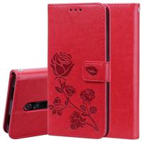 Rose reliëf horizontale Flip PU lederen draagtas met houder & kaartsleuven & portemonnee voor Xiaomi Redmi K20/K20 Pro (rood) - thumbnail