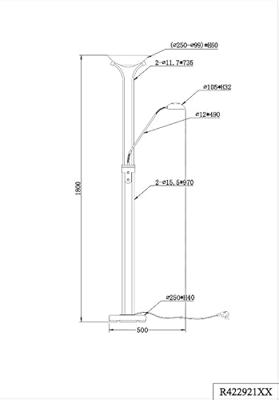 Trio Zwarte led leeslampSpock - R42292132
