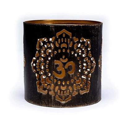 Sfeerlicht OHM - 10x10 - Metaal - Goud - Zwart (4 stuks) - M Sfeerlicht OHM - 10x10 - Metaal - Goud - Zwart (4 stuks) - M