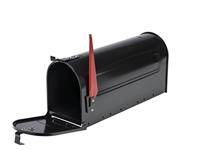 Amerikaanse brievenbus US Mailbox - aluminium zwart - thumbnail