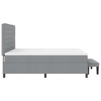 Boxspringbed met matras Lichtgrijs 180 x 200 cm Stof - thumbnail