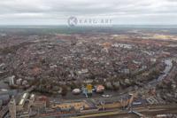 Schilderij - Groningen, luchtfoto , Multikleur , 3 maten , Wanddecoratie - thumbnail
