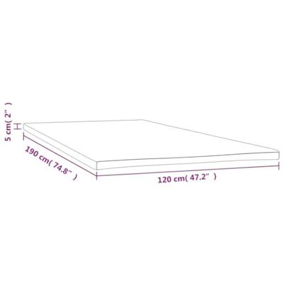 VidaXL Dekmatras 120x190x5 cm