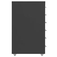 Ladeblok verrijdbaar 28x41x69 cm metaal antracietkleurig - thumbnail