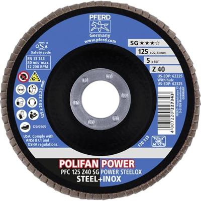 PFERD TOOLS 67784125 Z Sg Power Steelox Lamellenschijf Diameter 125 mm Boordiameter 22.23 mm 10 stuk(s)