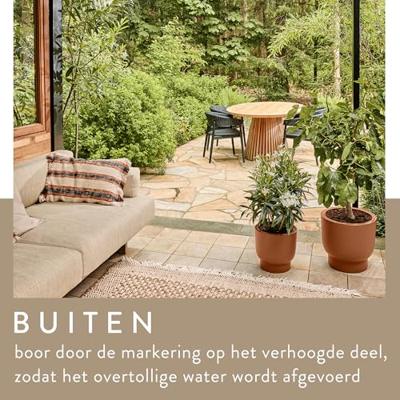 Elho Amber Grail 30 - Bruin - Ø 30 x H 28 cm - Binnen en Buiten - 100% gerecycled