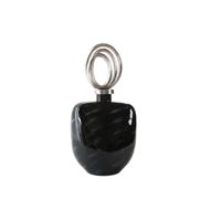 Vaas DKD Home Decor 23 x 13 x 41 cm Kristal Zilverkleurig Zwart Aluminium Modern - thumbnail