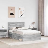 Bedframe Grijs Sonoma 135 x 190 cm Massief grenenhout - thumbnail
