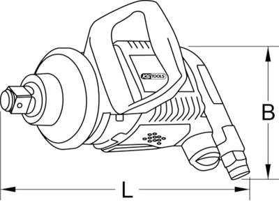 KS Tools 515.3250 NEW-53026 Pneumatische slagmoersleutel