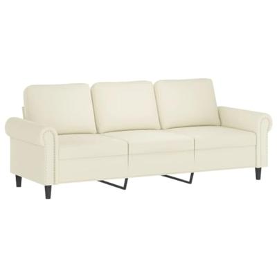 4-delige Loungeset met kussens fluweel crèmekleurig