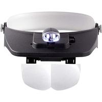 TOOLCRAFT TO-5137803 Hoofdbandloep Met LED-verlichting Vergrotingsfactor: 1.2 x, 1.8 x, 2.5 x, 3.5 x Lensgrootte: (l x b) 102 mm x 57 mm Zwart - thumbnail