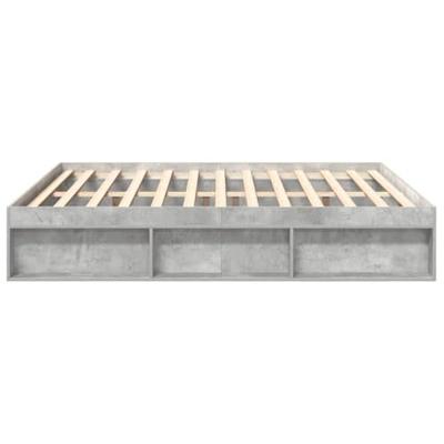 Bedframe betongrijs 200x200 cm