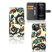Wallet Case Apple iPhone 12 Pro Max Barok Flower - thumbnail
