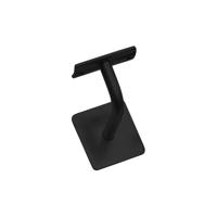Intersteel Trapleuning houder gebogen vierkant hol zadel zwart - thumbnail