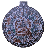 Leisteen Reliëf Manjushri - thumbnail