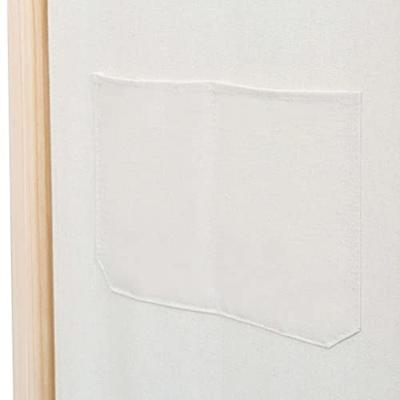 Kamerscherm met 6 panelen 240x170x4 cm stof crème