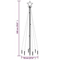 Kerstboom met grondpin 108 LED's blauw 180 cm - thumbnail
