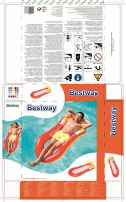 Bestway zwembadlounger opblaasbaar aqua lounge Bestway zwembadlounger opblaasbaar aqua lounge