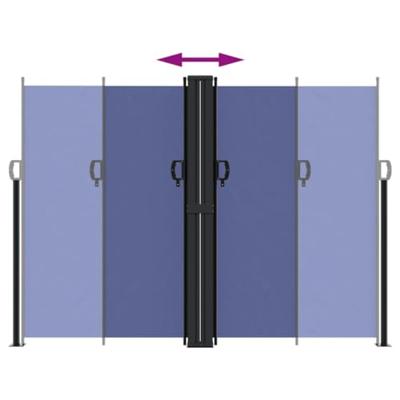VidaXL Windscherm uittrekbaar 180x1000 cm blauw